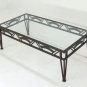 Brancusi Mid Century Modern Glass Top Coffee Table