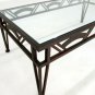 Brancusi Mid Century Modern Glass Top Coffee Table