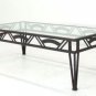 Brancusi Mid Century Modern Glass Top Coffee Table