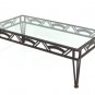 Brancusi Mid Century Modern Glass Top Coffee Table