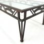 Brancusi Mid Century Modern Glass Top Coffee Table