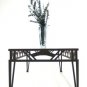 Brancusi Mid Century Modern Glass Top Coffee Table