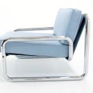 Mid Century Modern Tubular Frame Lounge Chair Bauhaus