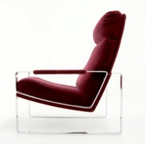 Very Nice Mohair Upholstery Lounge Chair Baughman Decor