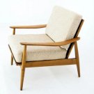 Danish Mid Century Modern Lounge Chair New Upholstery