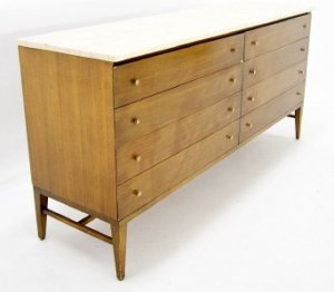 Paul McCobb Marble Top Calvin Group Dresser Mid Century Modern as is