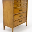 Danish Mid Century Modern Walnut High Chest Dresser by Drexel