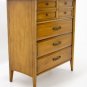 Danish Mid Century Modern Walnut High Chest Dresser by Drexel