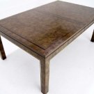 Mid Century Modern Burl Wood Dining Table 2 Extensions Mastercraft Baughman era