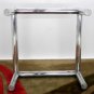 Modern Glass Top Square Aluminum Base Coffee Table
