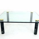 Mid Century Modern Glass + Marble Coffee Table by Pace.