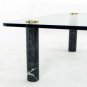 Mid Century Modern Glass + Marble Coffee Table by Pace.