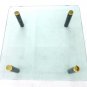 Mid Century Modern Glass + Marble Coffee Table by Pace.