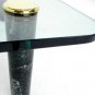 Mid Century Modern Glass + Marble Coffee Table by Pace.