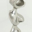 Mid Century Modern Crome and Marble Abstract Scupture