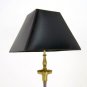 Mixed Media Mid Century Modern Floor Lamp Brass Metal