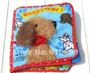 Lamaze Touch ring of paper stereo good dog cloth books good puppy baby cloth book
