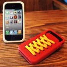 FreeShipping 10pcs/lot Wholesale Case  For Iphone 4S / Iphone case (shoelace)