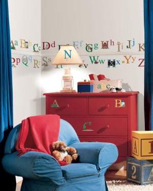 Alphabet Wall Decals - Removable Art Stickers for Kids Nursery Room Decor