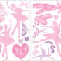Ballet Wall Decals w/Glitter - Art Stickers for Girls Kids Room Decor