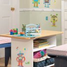 Build Your Own Robot Wall Decals - Vinyl Art Stickers for Boys Kids Room Decor