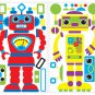Build Your Own Robot Wall Decals - Vinyl Art Stickers for Boys Kids Room Decor