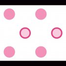 Pink & Black Polka Dot Wall Border Decal w/ White Bg - Art Stickers Room Decor
