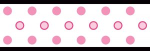 Pink & Black Polka Dot Wall Border Decal w/ White Bg - Art Stickers Room Decor