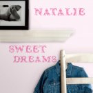 Pink Polka Dotted Alphabet Wall Decals Art Stickers for Kids Nursery Room Decor