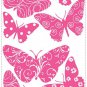 Flocked Butterfly Wall Decals - Removable Art Stickers for Girls Kids Room Decor