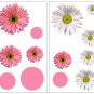 Flower Power Wall Decals - Removable Art Stickers for Girls Kids Room Decor