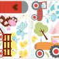 Happi Barnyard Wall Decals - Removable Art Stickers for Kids Nursery Room Decor