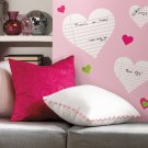 Heart Notepad Dry Erase Wall Decals - Removable Art Stickers Room Decor
