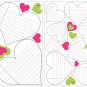 Heart Notepad Dry Erase Wall Decals - Removable Art Stickers Room Decor
