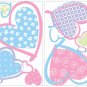 Hearts Wall Decals - Removable Art Stickers Room Decor