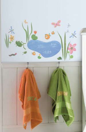 Hoppy Pond Wall Decals - Removable Art Stickers for Kids Nursery Room Decor