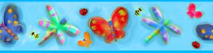 Jelly Bugs Border Wall Decals - Vinyl Art Stickers for Kids Nursery Room Decor