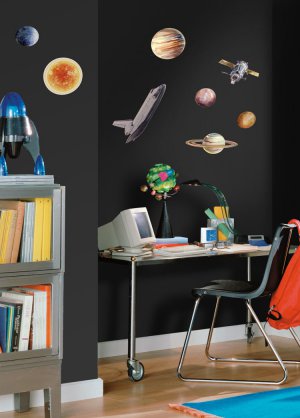 Space Travel Wall Decals - Removable Art Stickers Room Decor