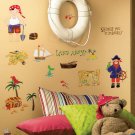 Treasure Hunt Wall Decals - Removable Art Stickers Boys Kids Room Decor
