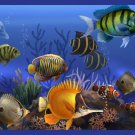 Ocean Fish and Dolphins Border Wall Decals - Removable Art Stickers Home Decor