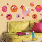 Wallpockets - Pink & Orange Polka Dot Wall Decals Vinyl Art Stickers Room Decor
