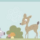 Woodland Animals Border Wall Decals - Art Stickers for Kids Nursery Room Decor
