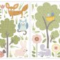 Woodland Animals Wall Decals Removable Art Stickers for Kids Nursery Room Decor