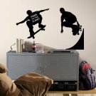 Skateboarders Chalkboard Wall Decals - Removable Art Stickers Room Decor