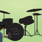 Drums Chalkboard Wall Decals - Removable Art Stickers Room Decor