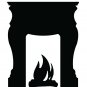 Fireplace Chalkboard Wall Decals - Removable Art Stickers Room Decor
