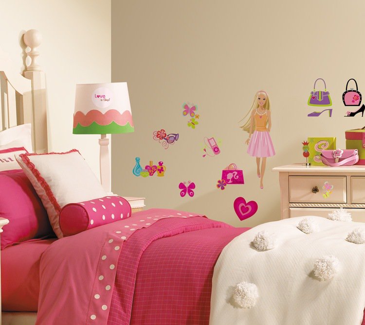 Barbie Deco Wall Decals Removable Art Stickers Room Decor
