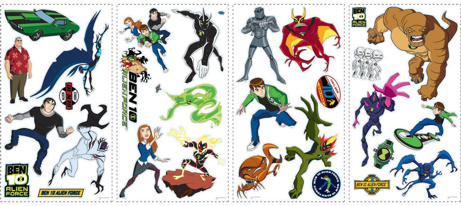 Ben 10: Alien Force Wall Decals - Removable Art Stickers Room Decor