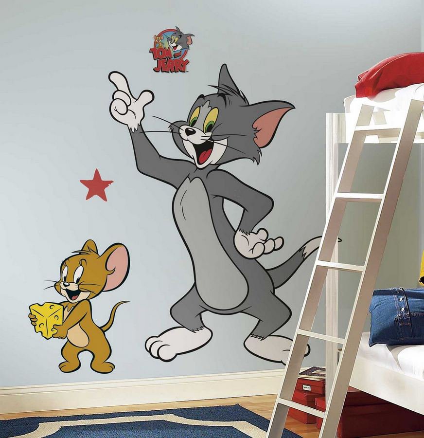 Tom and Jerry Giant Wall Decal Art Stickers Room Decor