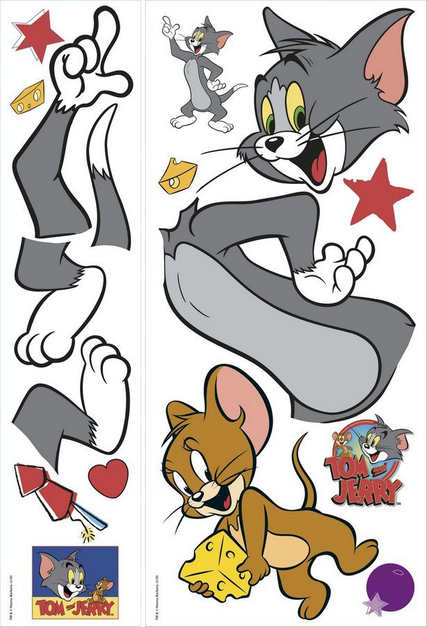 Tom and Jerry Giant Wall Decal Art Stickers Room Decor